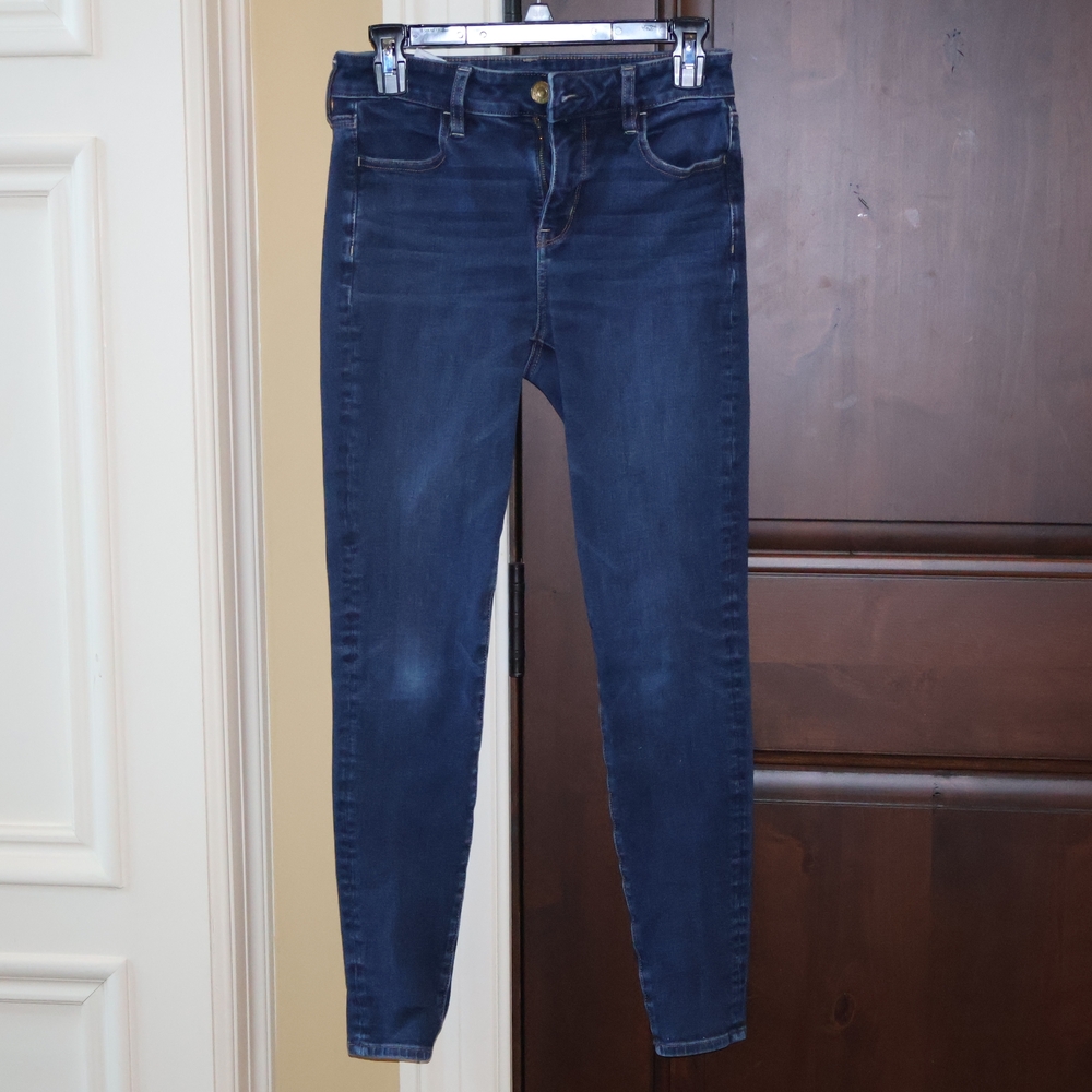 aerie Dark Blue Skinny Jeans